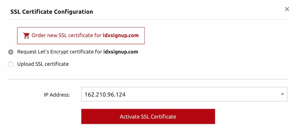 SSL Certificate Configuration